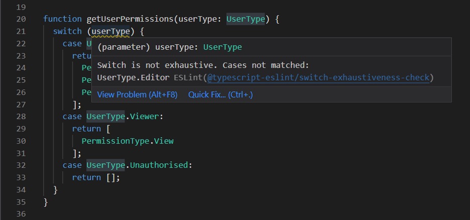 image-of-an-IDE-using-ESlint-rule